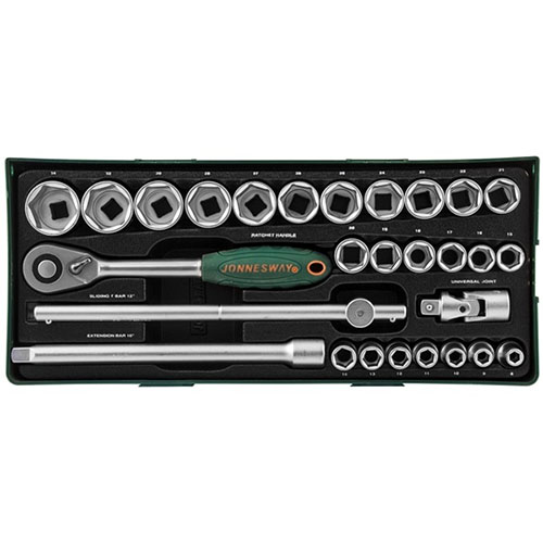 Jonnesway Crova készlet 1/2” –os, 28 darabos tálcán (S04H4728SP)